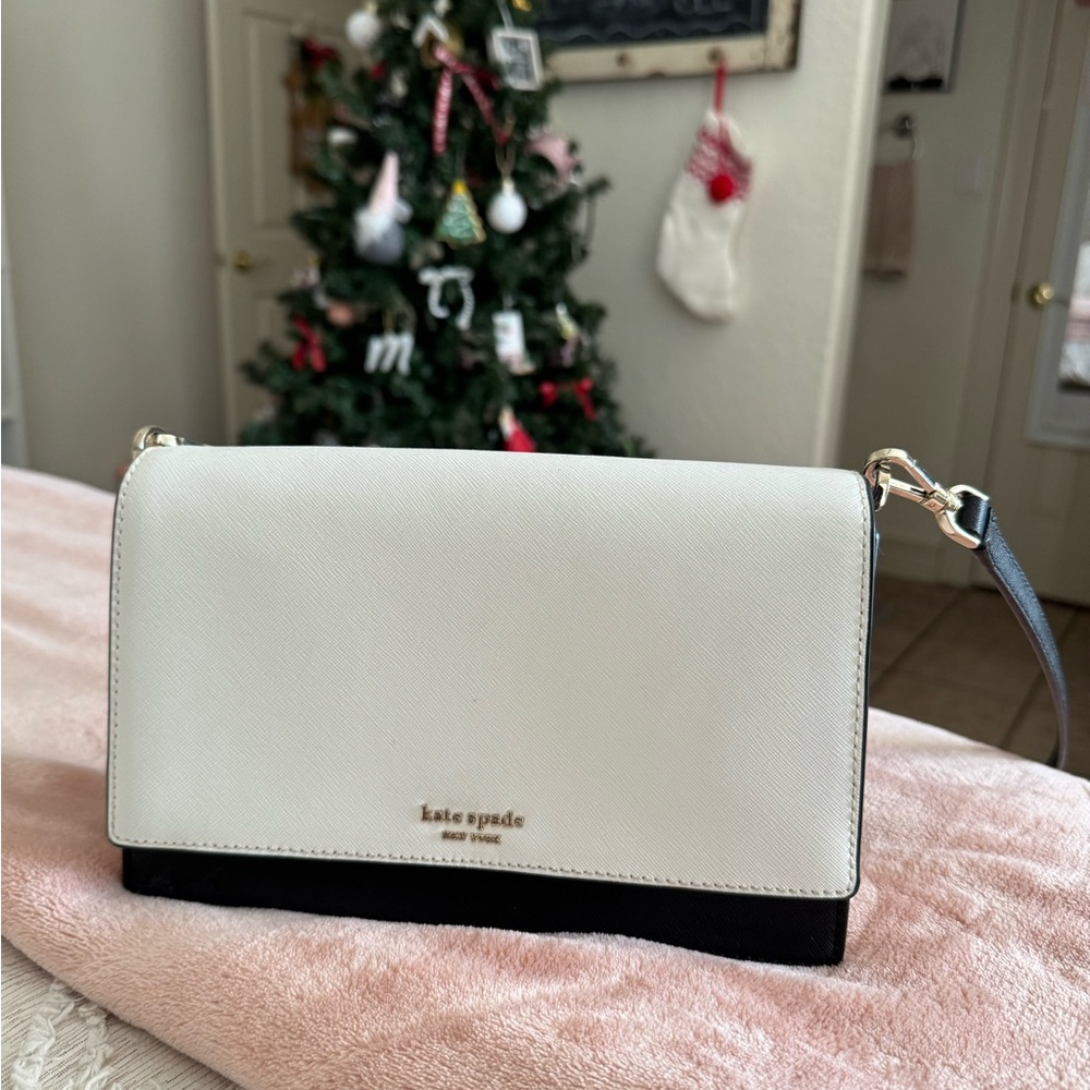 Kate Spade Black and White Crossbody Bag